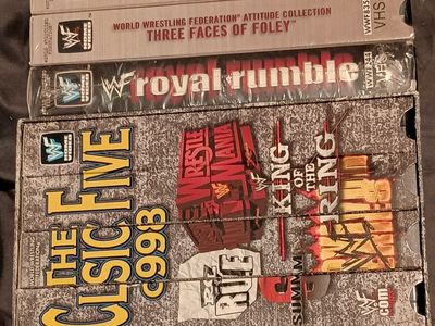 WWF WWE VHS Lot 11 tapes for $15
