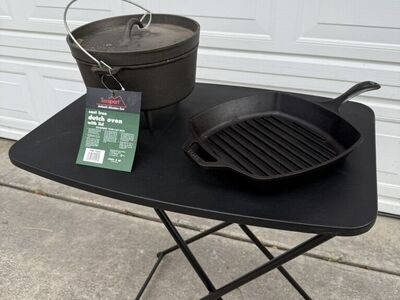 2 Quart Dutch Oven, Lodge Fry Pan $49.00