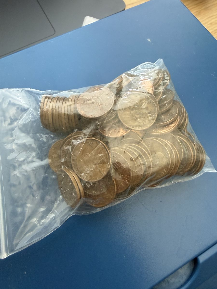 10 oz of wheat/copper Pennys, get them before all pennys are gone