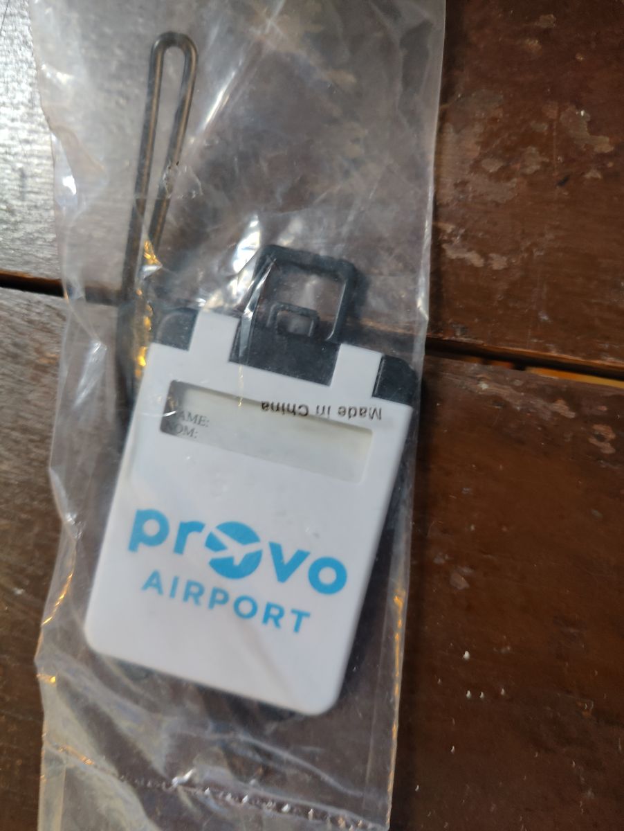 Provo airport luggage tag