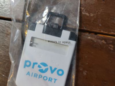 Provo airport luggage tag