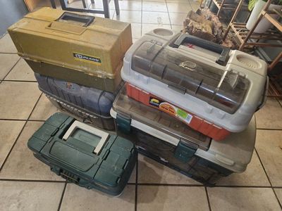 Various tackle box boxes
