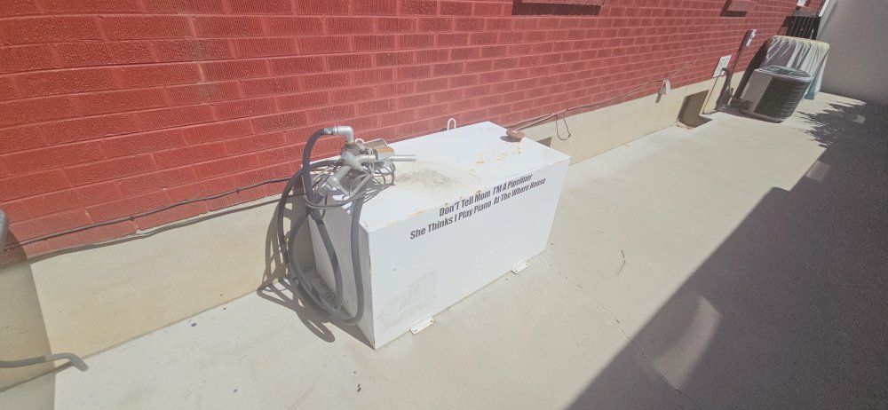 Used Fuel Tank with Pump and Hose - Industrial Storage