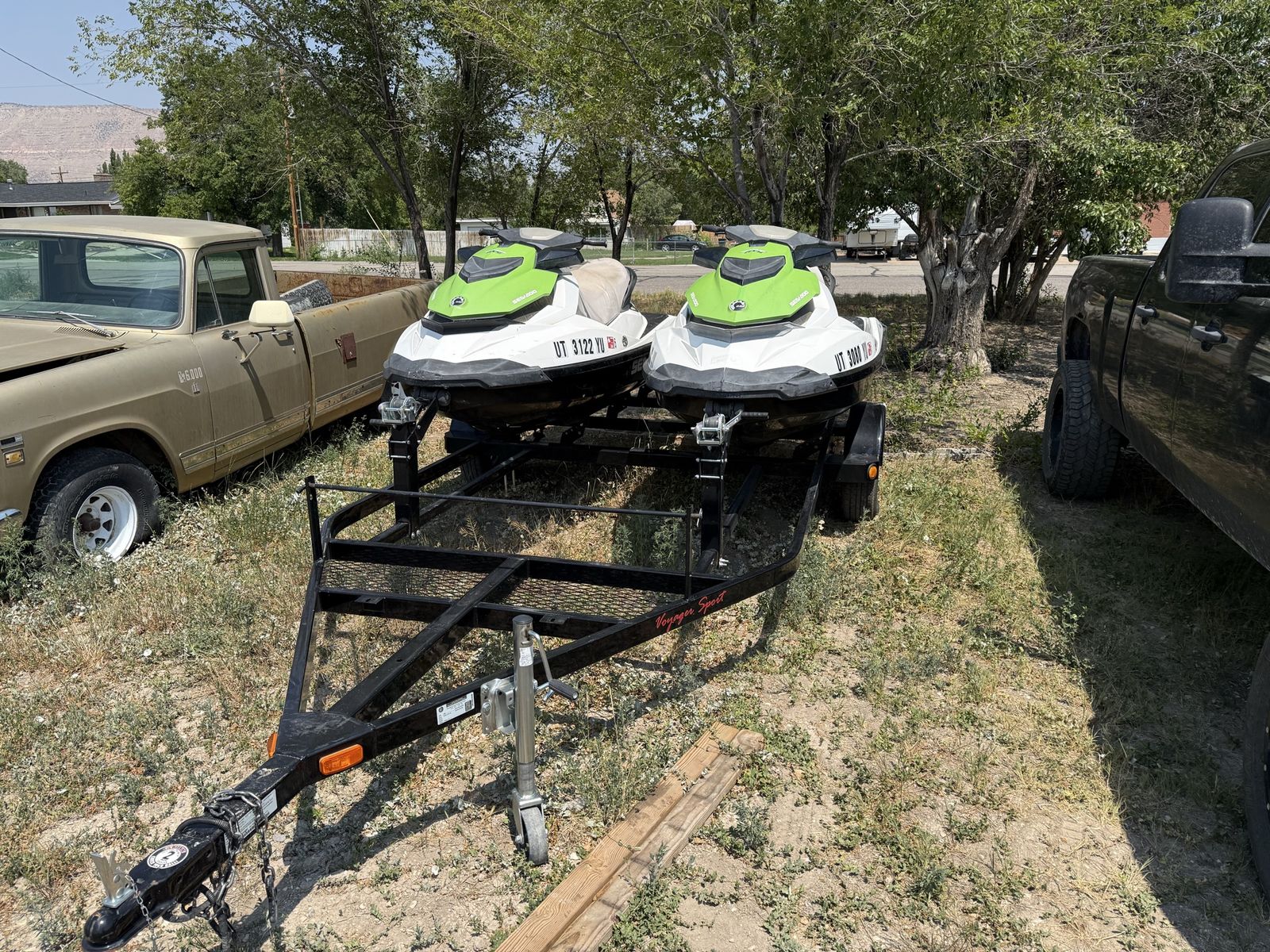 Pair of Sea-Doo Personal Watercraft on Double Trailer - Used
