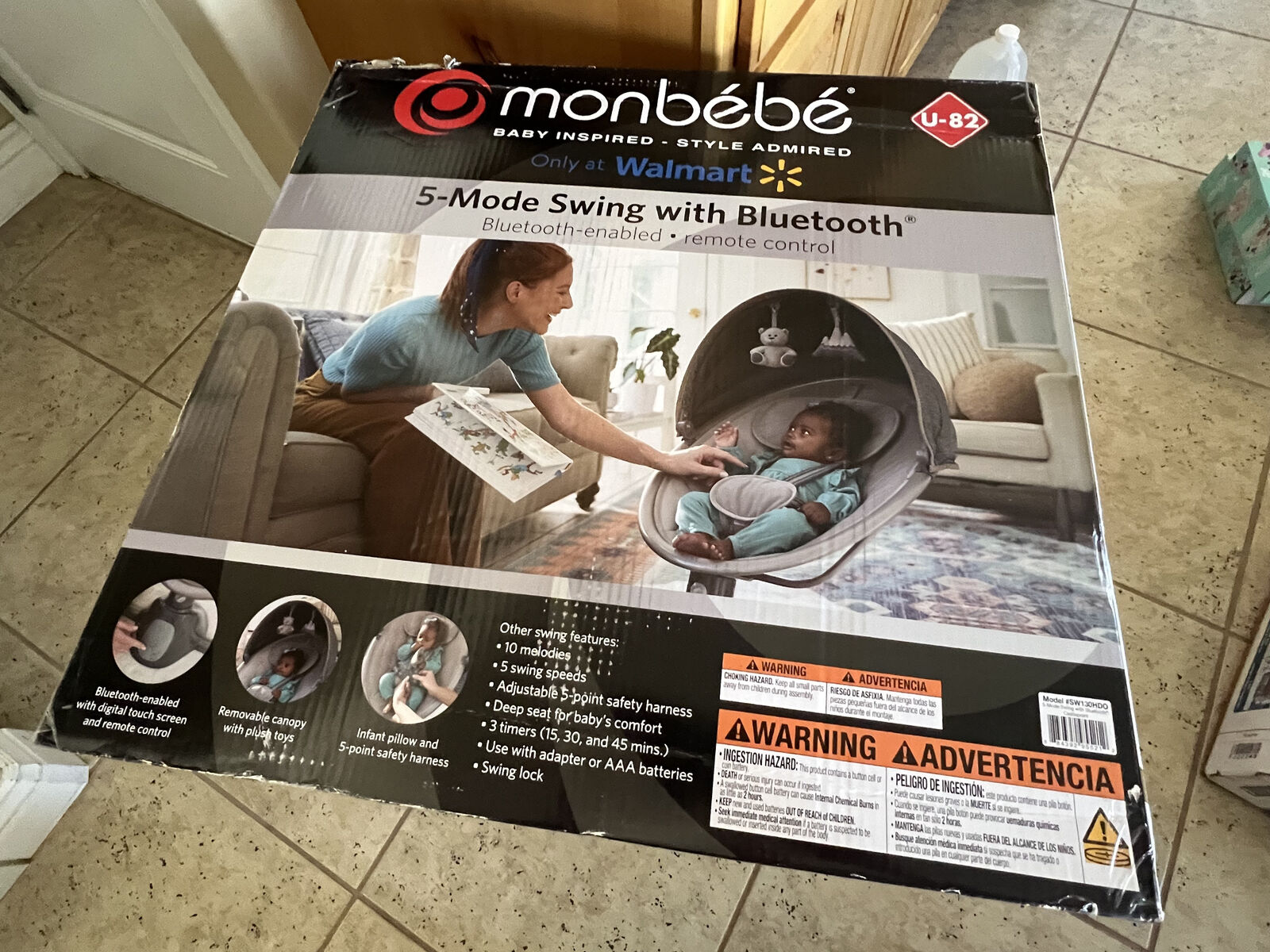 NEW: Monbebe 5 Mode Baby Swing With Bluetooth