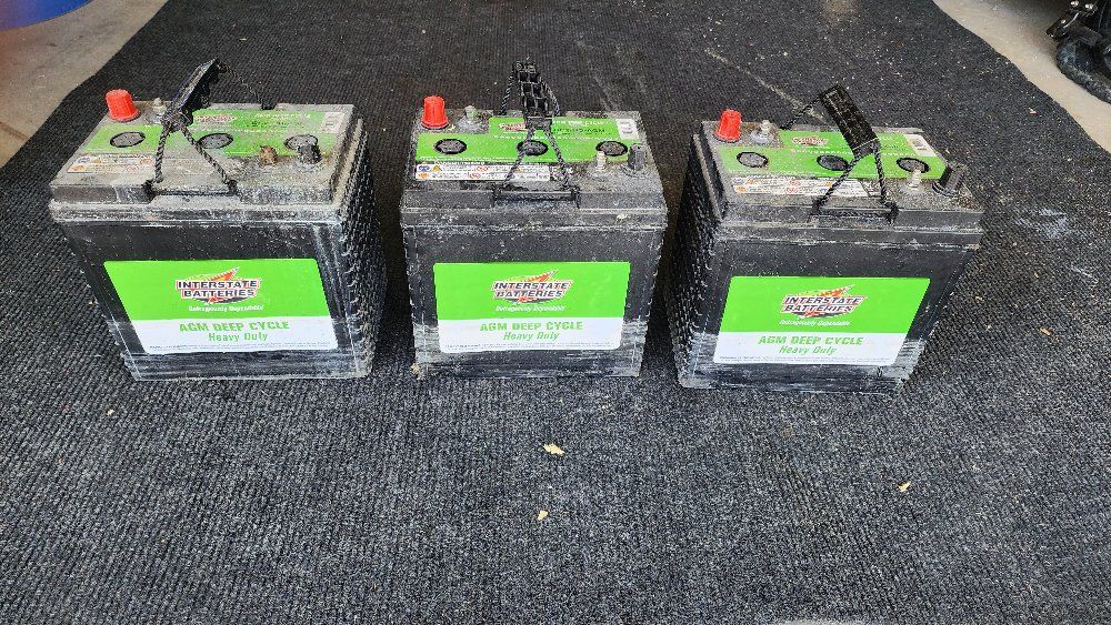3 Interstate Heavy Duty GC2-HD-AGM Deep Cycle 6V 210AH Battery