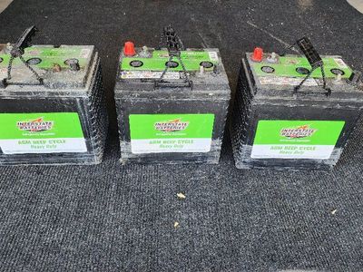 3 Interstate Heavy Duty GC2-HD-AGM Deep Cycle 6V 210AH Battery