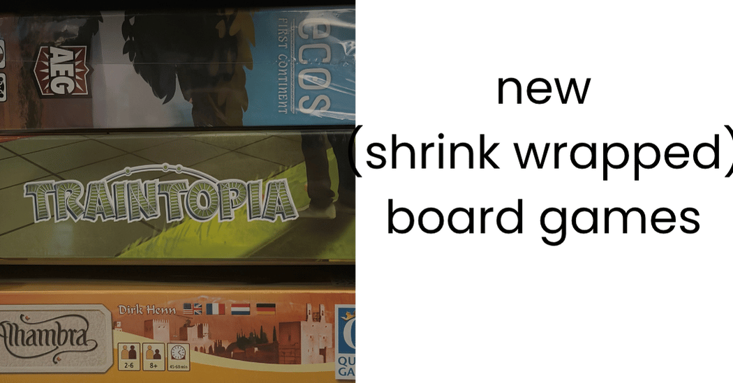 New, Shrink-Wrapped Board Games, under market value