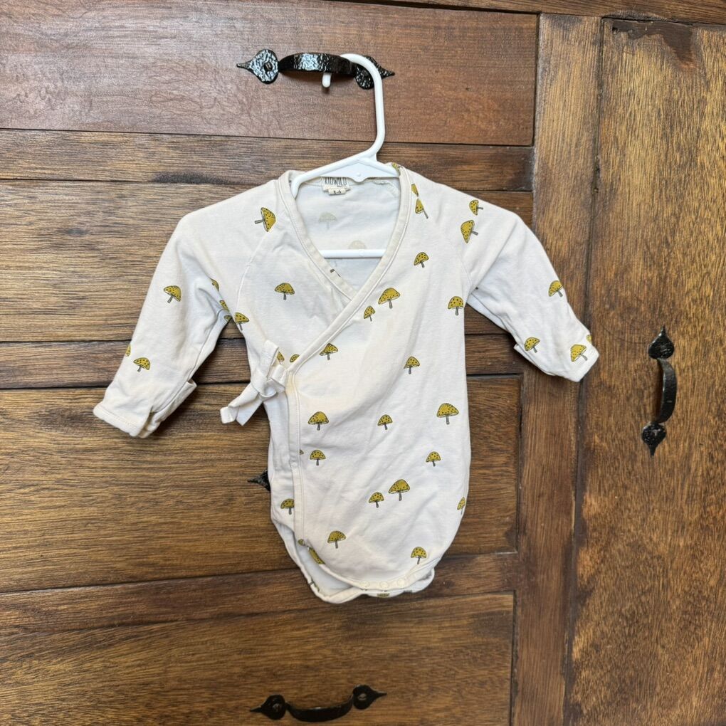 Kid Wild Baby Wrap Onesie with Mushrooms Size 3/6