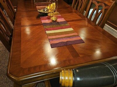 42" × 90" Solid Wood Dining Table Set