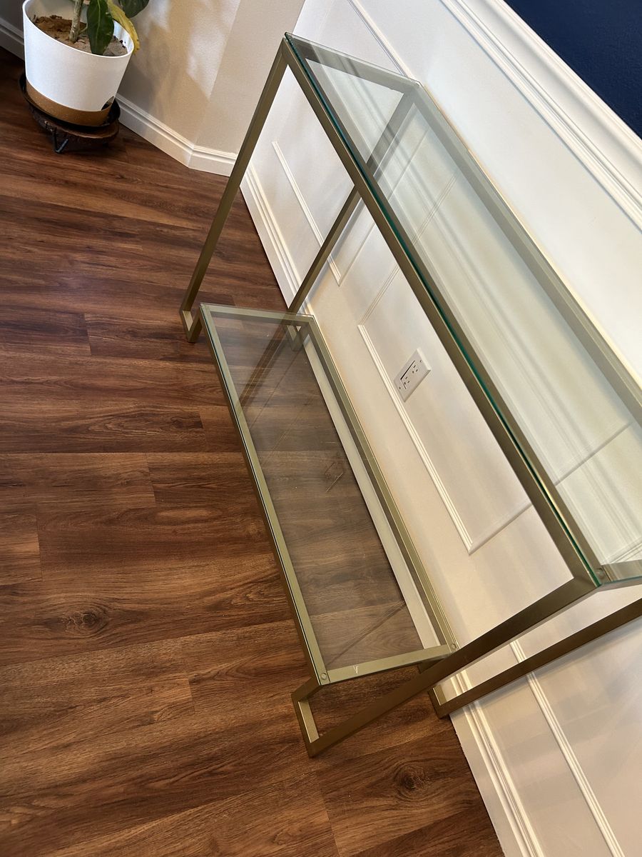 Glass console table