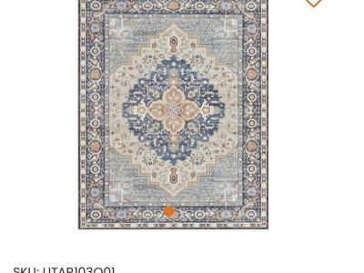 New Boho rug still in plastic. Large 9x12 area rug. 2 colors available