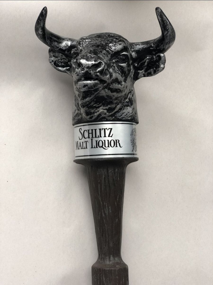 Schlitz Malt Liquor "Bull Head" Tap Handle