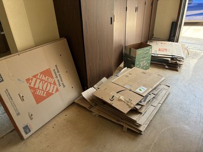 Moving boxes and blankets