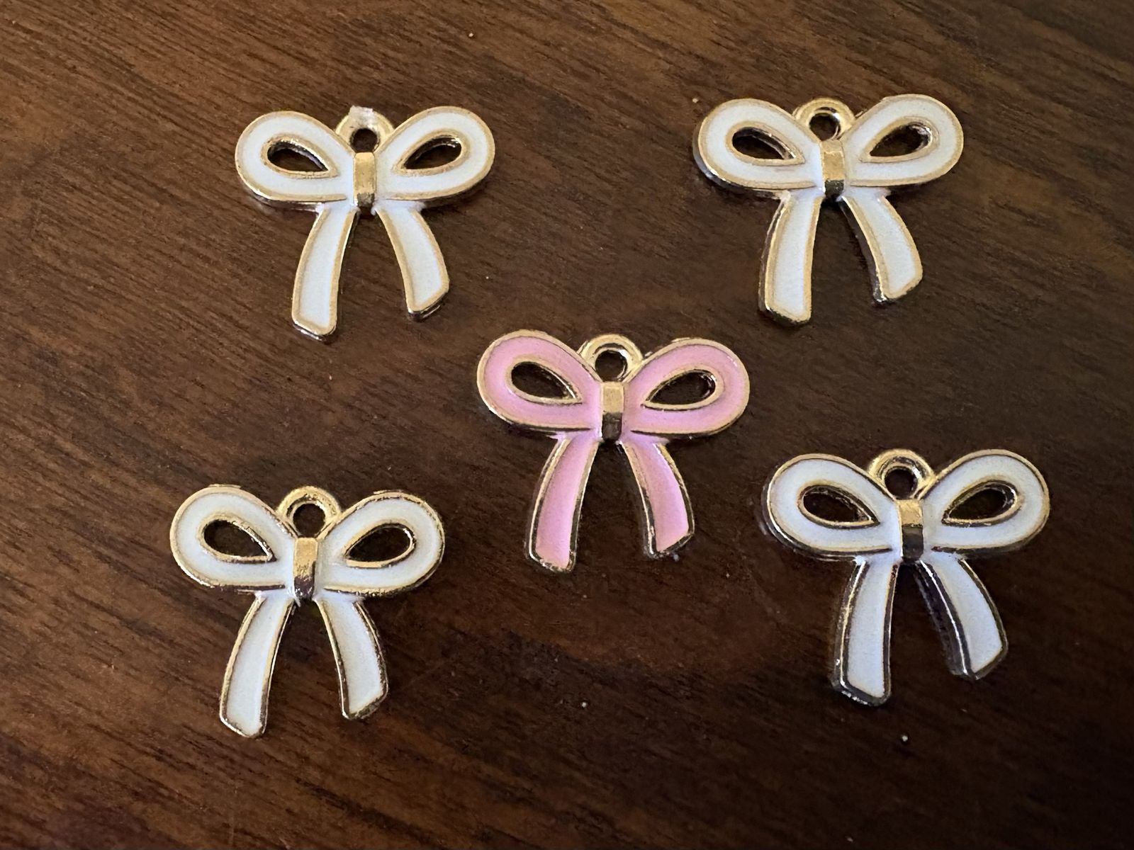 Lot of 5 Small Bow Charms