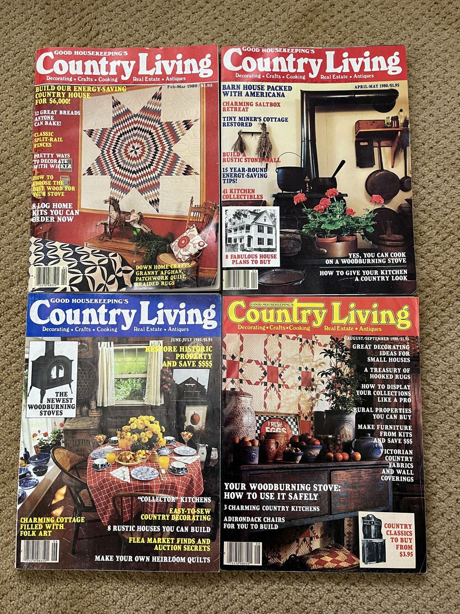 Country Living Magazines by Good Housekeeping - Set of Four - Vintage