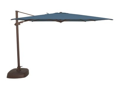Lowes 11-ft Aluminum Navy Crank Cantilever Patio Umbrella with Lights