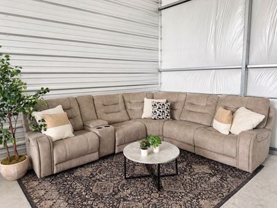 BARCALOUNGER 6 PIECE POWER RECLINING SECTIONAL