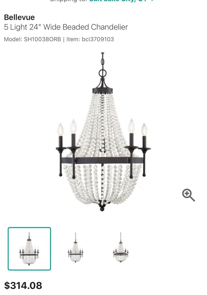 Black Beaded Chandelier