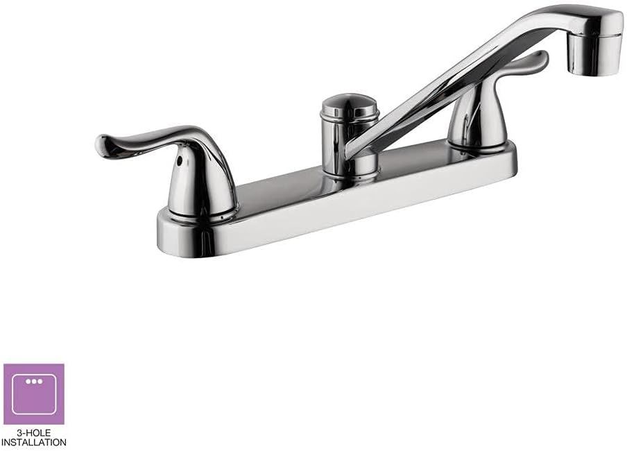 NEW Glacier Bay Constructor 2-Handle Standard Kitchen Faucet in Chrome