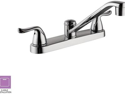 NEW Glacier Bay Constructor 2-Handle Standard Kitchen Faucet in Chrome