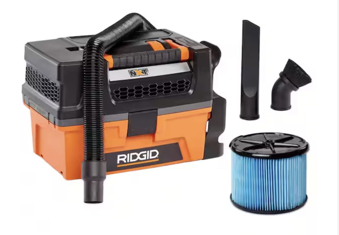 RIDGID 3 Gal. 5.0 Peak HP NXT Shop Vacuum Wet Dry Vac with Fine Dust Filter, Expandable Hose and Accessory Attachments HD0300