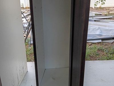 Dark Wood Single Door Wall Cabinet Storage Unit