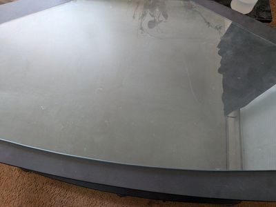 Black Glass middle TV Stand Media Console
