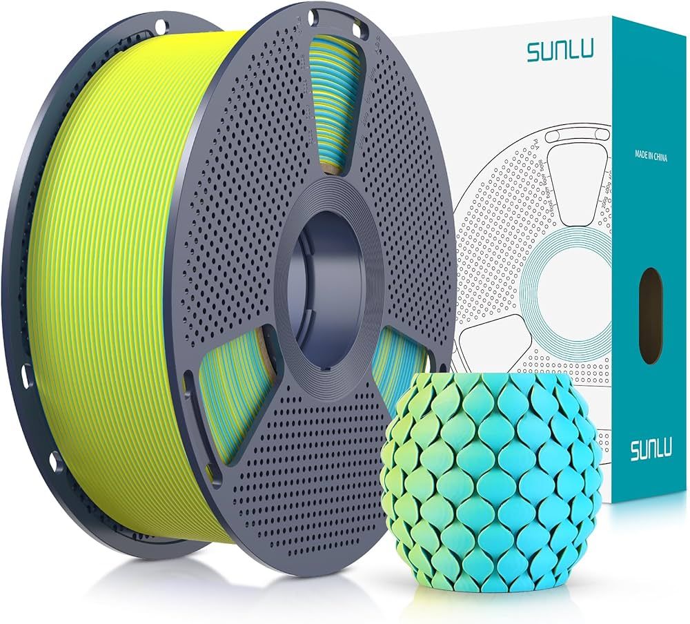 Sunlu PLA+ 3D Printer Filament  - Yellow/Cyan - $15 per spool - New