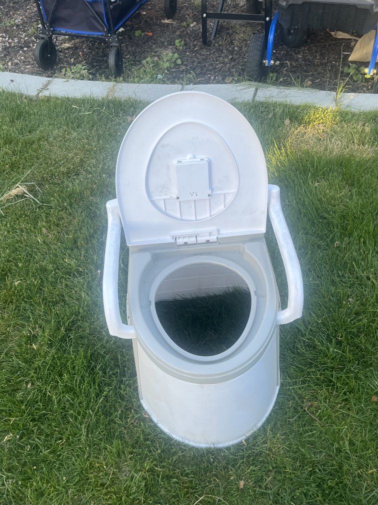 Portable Camping Toilet Commode for Outdoor Use, Travel, or Emergency