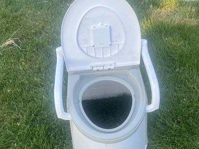 Portable Camping Toilet Commode for Outdoor Use, Travel, or Emergency