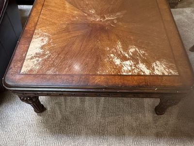 Vinage ornate Square Wood Coffee Table