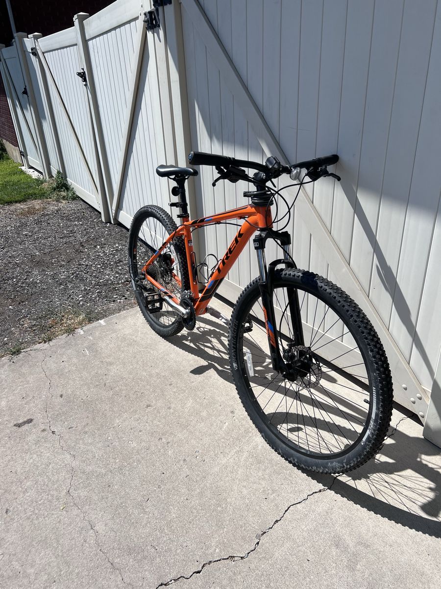 Trek Orange Hardtail Mountain Bike - Front Suspension & Disc Brakes