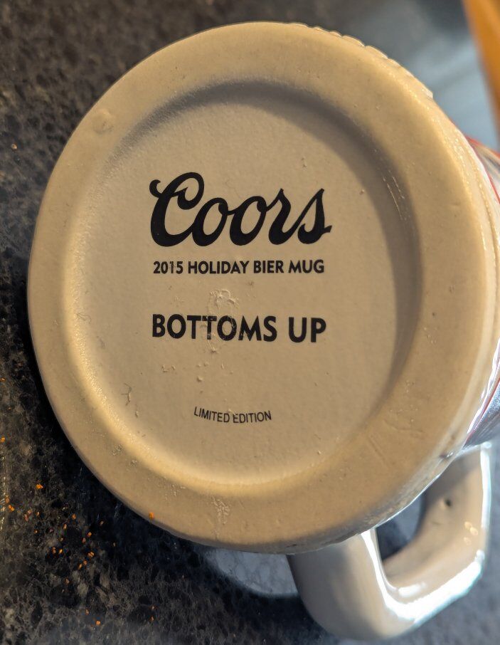 Coors 2015 Holiday Bier Mug Limited Edition