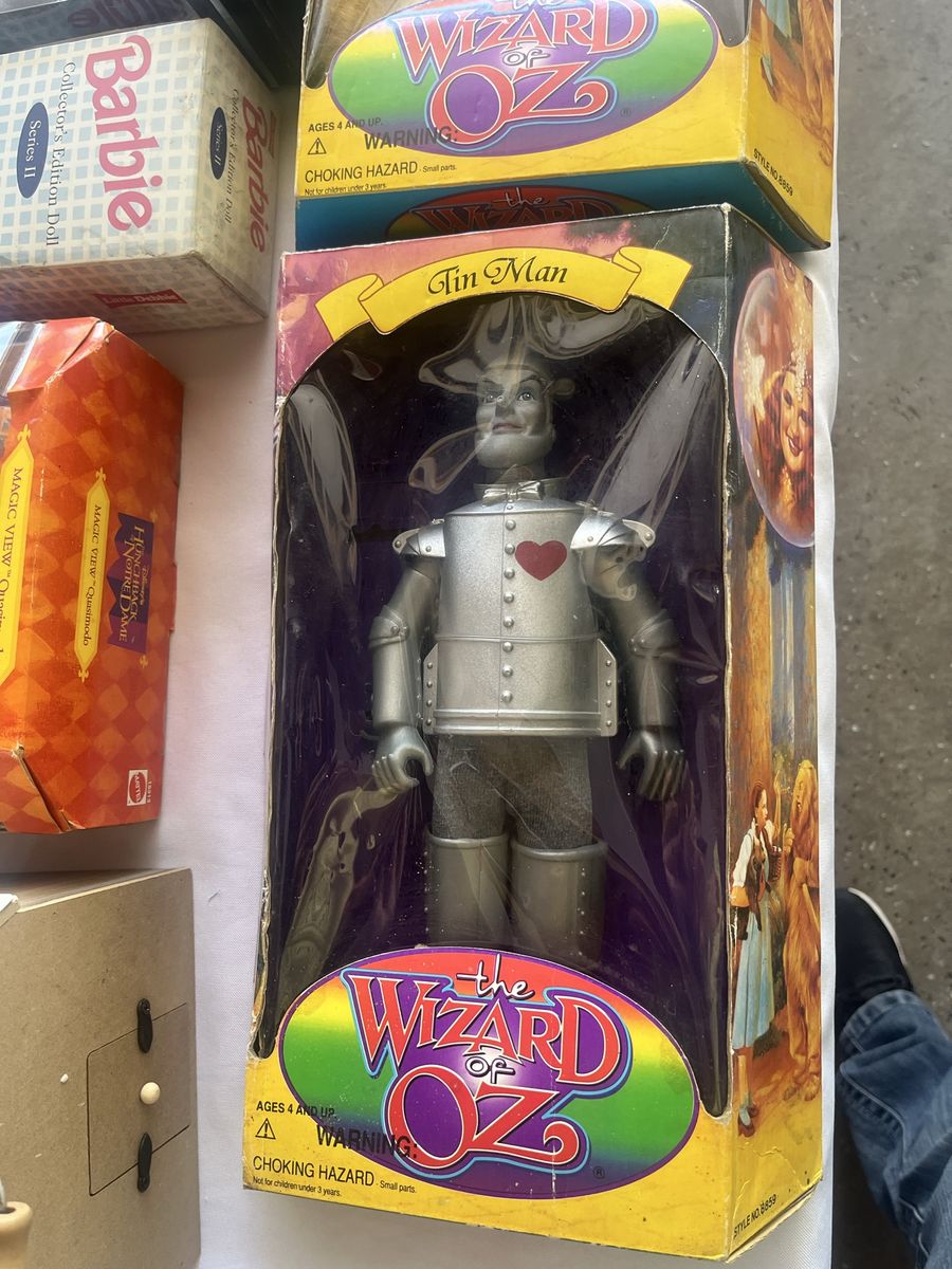 The Wizard of Oz Tin Man & Cowardly Lion Action Figure Dolls Set - Vintage