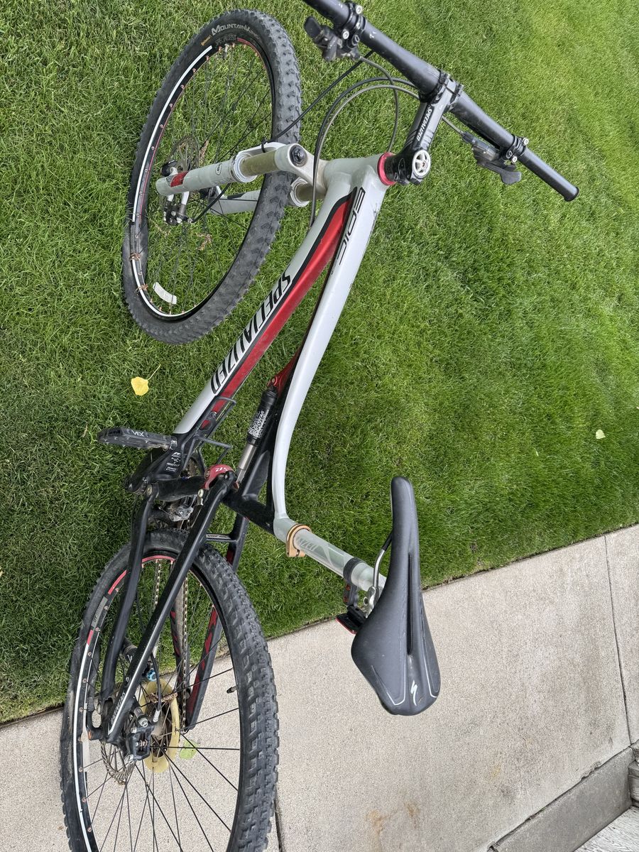 Specialized Epic Comp 29er Full Suspension Mountain Bike - Silver/Red, Used