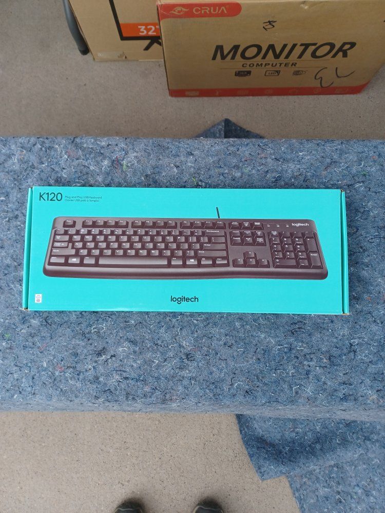 Logitech K120 Full-Size Wired USB Keyboard with Number Pad - Plug and Play