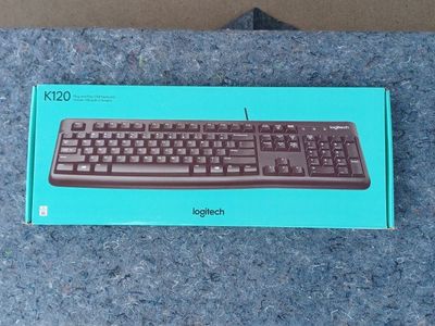 Logitech K120 Full-Size Wired USB Keyboard with Number Pad - Plug and Play
