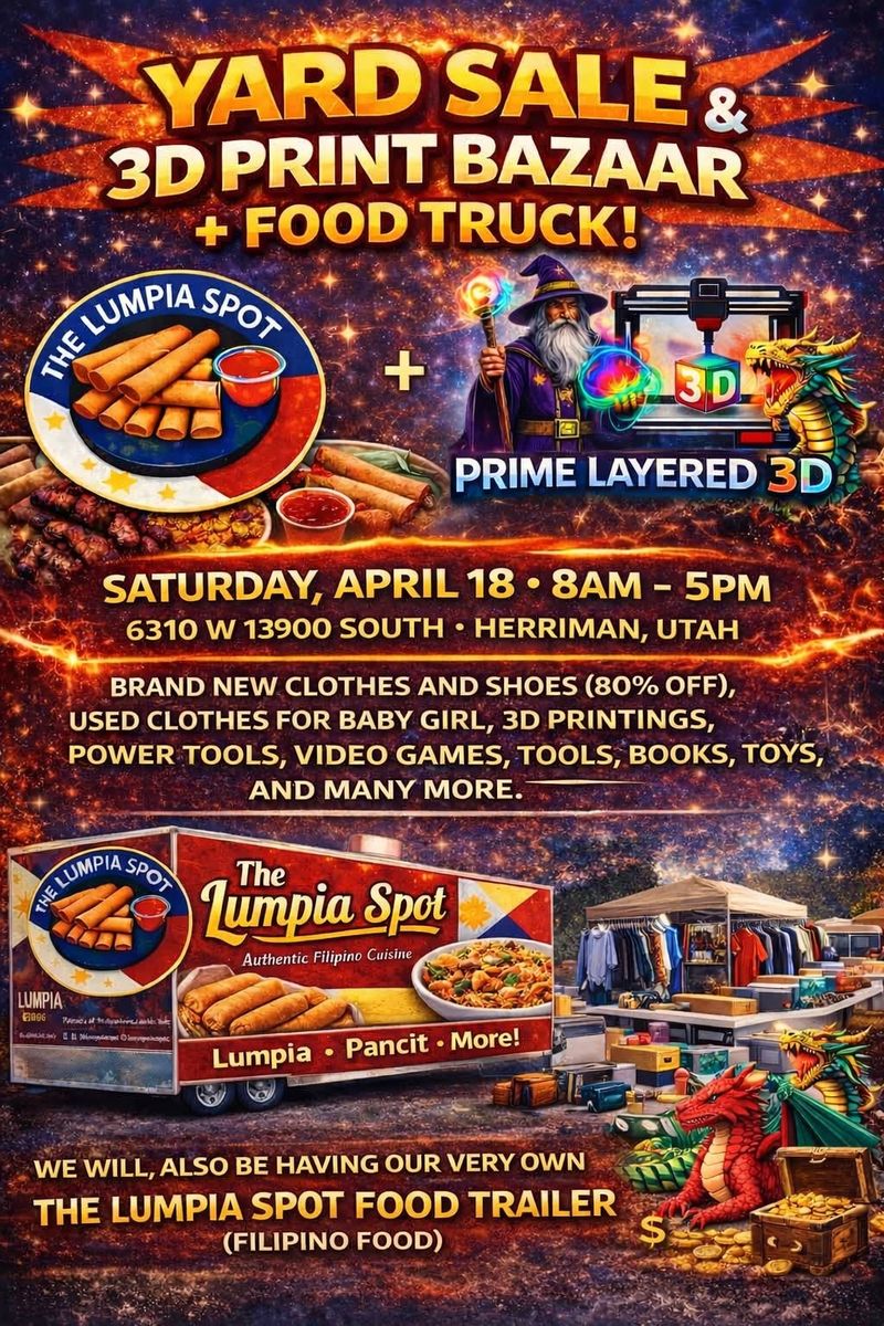 Yard Sale, 3d Print And Food Truck Bazaar