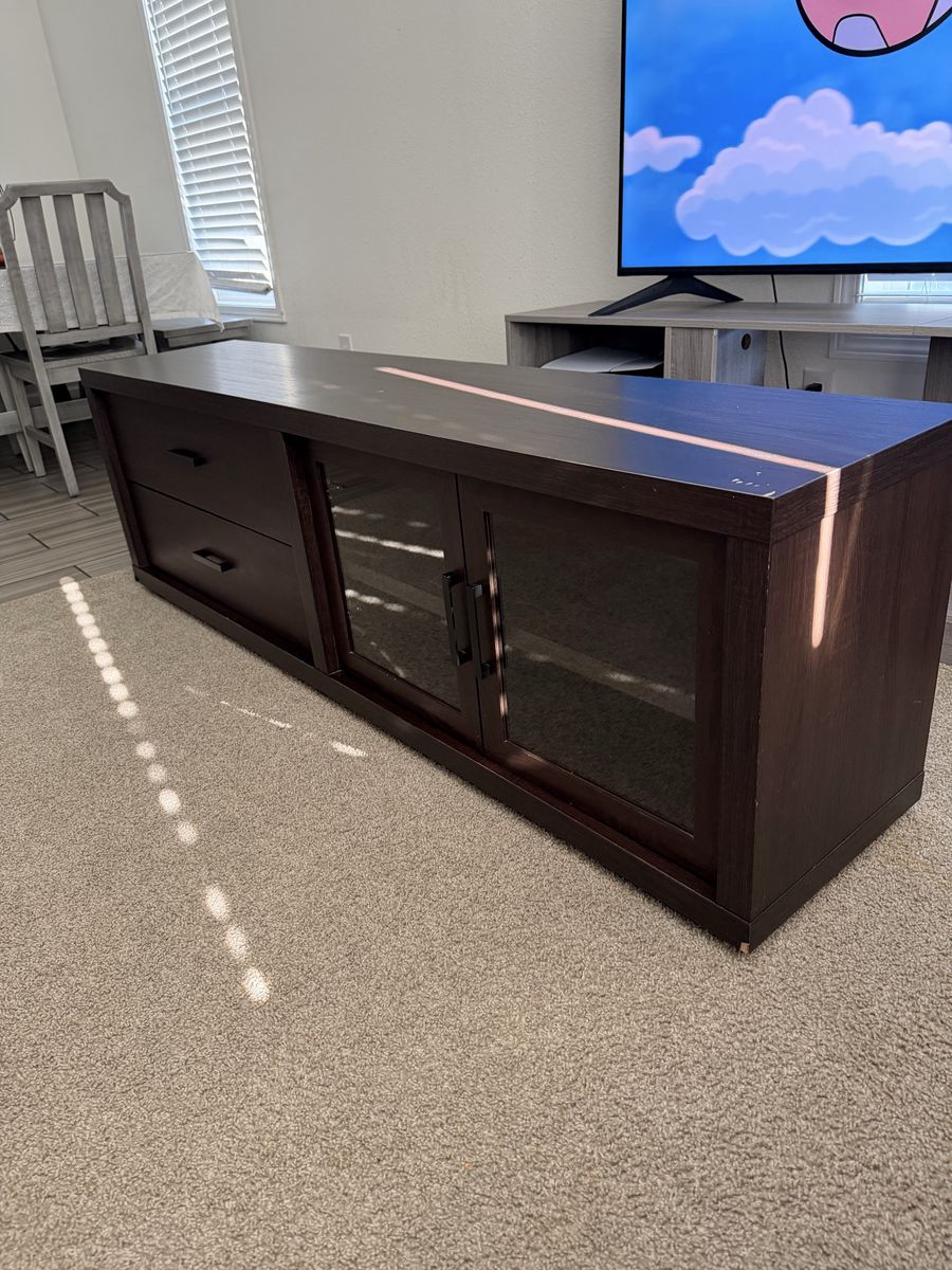 Brown TV stand