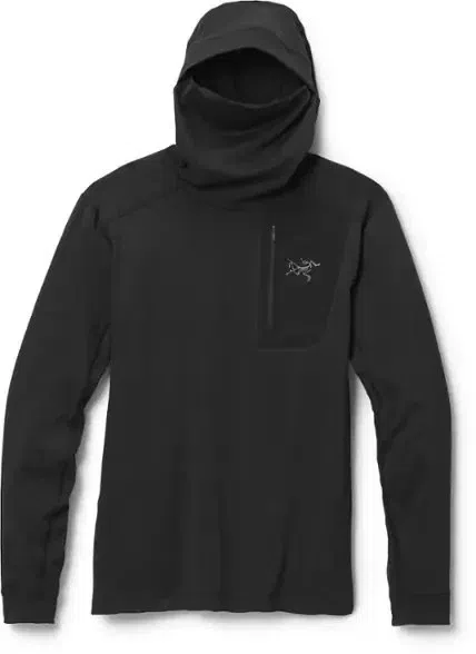 Arc'teryx Rho LT Base Layer Hoody Black - Men's Small