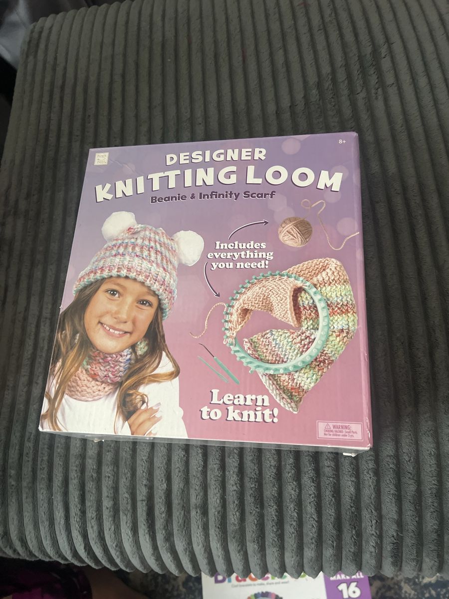 Designer Knitting Loom Beanie & Infinity Scarf Craft Kit