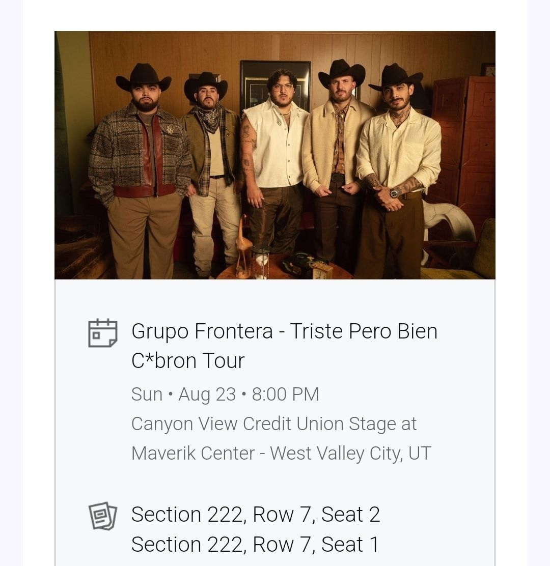2 Grupo Frontera concert tickets