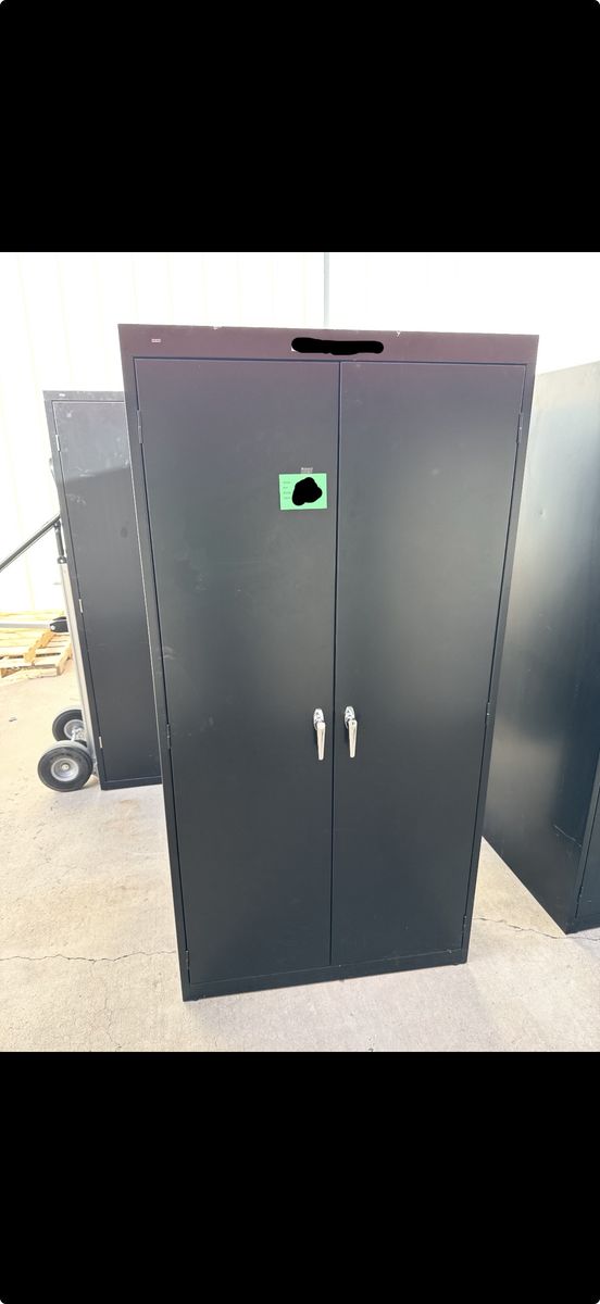Black Metal Storage cabinet- HON Brand
