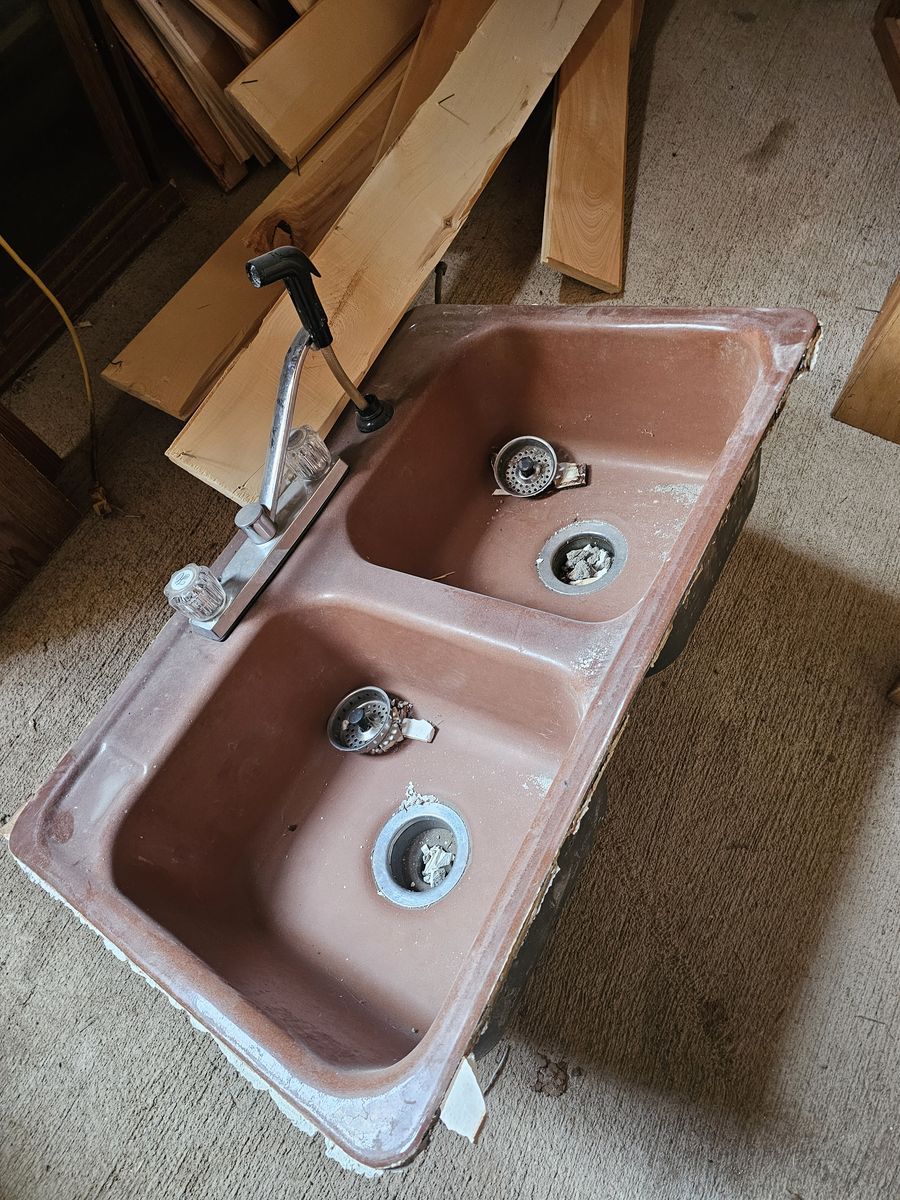 Vintage Cast Iron Kitchen Sink
