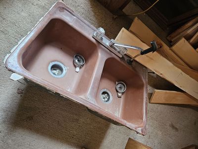 Vintage Cast Iron Kitchen Sink