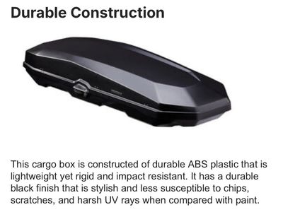 Rooftop Cargo Carrier Box Hard Shell Yakima CBX XL