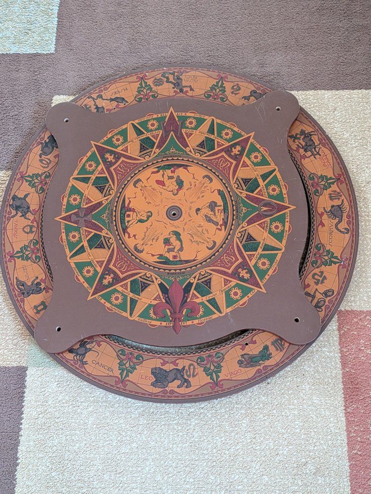 Vintage Italian Floor-Standing Globe Bar Cabinet 1578 Old World Map Top and Bottom