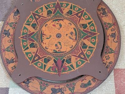 Vintage Italian Floor-Standing Globe Bar Cabinet 1578 Old World Map Top and Bottom