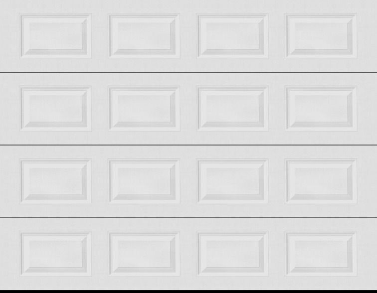 9x7 white 4 panel garage door